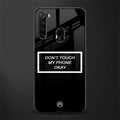 don't touch my phone black glass case for redmi note 8 image