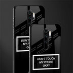 don't touch my phone black glass case for redmi note 8 pro image-2