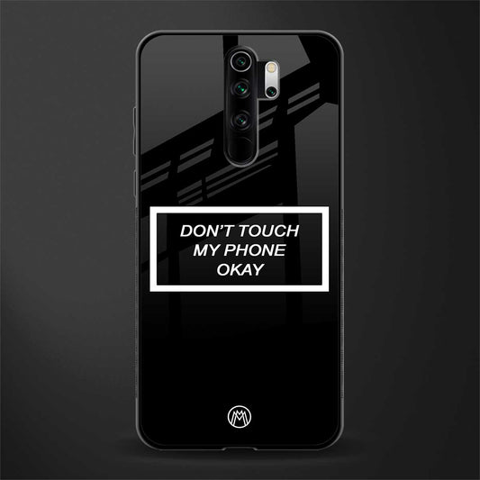 don't touch my phone black glass case for redmi note 8 pro image