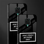 don't touch my phone black glass case for redmi note 9 pro image-2