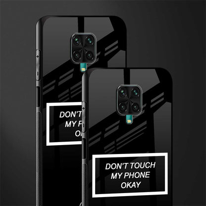 don't touch my phone black glass case for redmi note 9 pro image-2