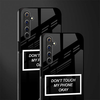 don't touch my phone black glass case for realme 6i image-2