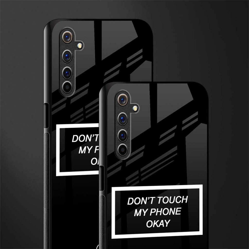 don't touch my phone black glass case for realme 6 pro image-2