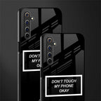 don't touch my phone black glass case for realme 6 pro image-2
