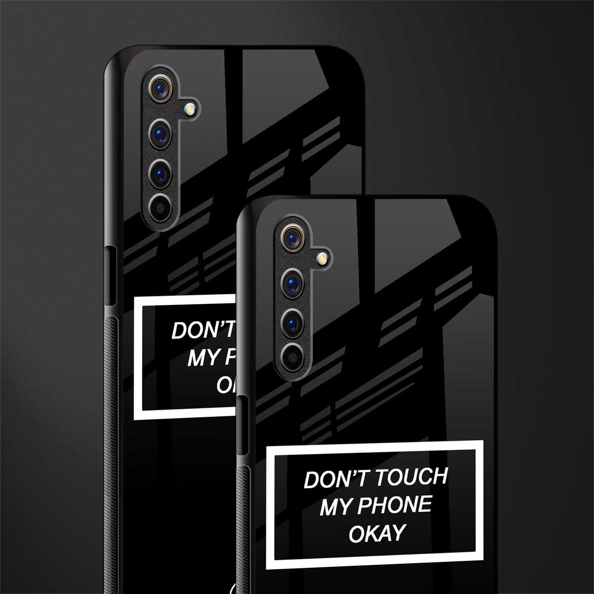 don't touch my phone black glass case for realme 6 pro image-2
