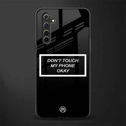 don't touch my phone black glass case for realme 6i image