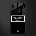 don't touch my phone black glass case for redmi 7redmi y3 image