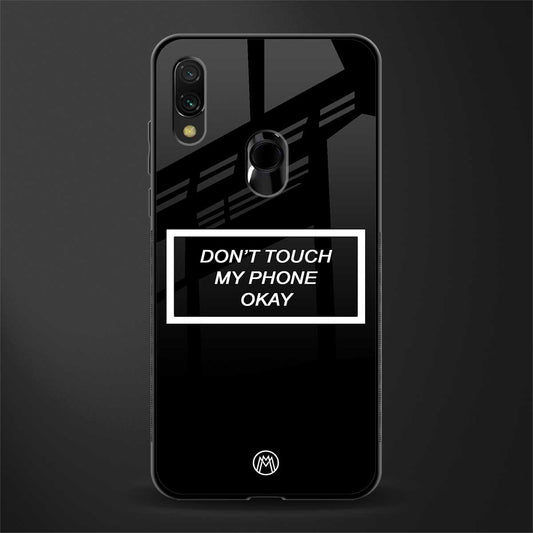 don't touch my phone black glass case for redmi y3 image