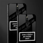 don't touch my phone black glass case for redmi 8 image-2