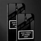 don't touch my phone black glass case for redmi 8a image-2