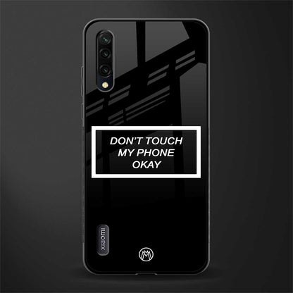 don't touch my phone black glass case for mi a3 redmi a3 image
