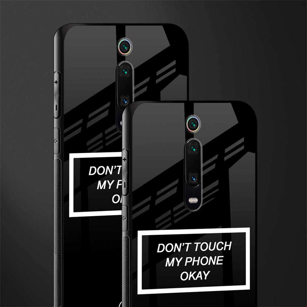 don't touch my phone black glass case for redmi k20 pro image-2