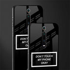 don't touch my phone black glass case for redmi k20 pro image-2