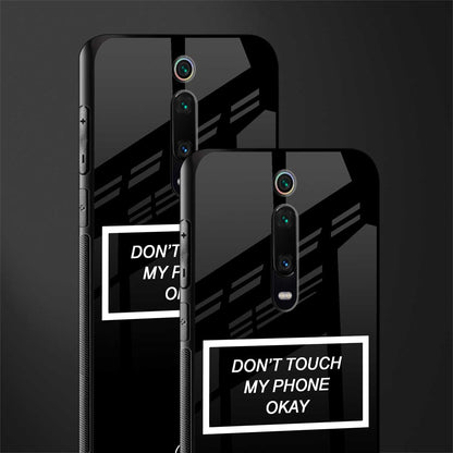 don't touch my phone black glass case for redmi k20 pro image-2