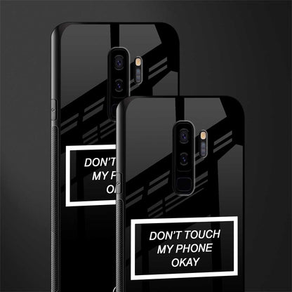 don't touch my phone black glass case for samsung galaxy s9 plus image-2