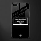 don't touch my phone black glass case for realme c1 image