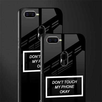 don't touch my phone black glass case for oppo a5s image-2