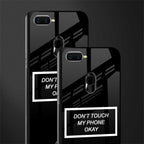 don't touch my phone black glass case for oppo a12 image-2