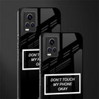don't touch my phone black back phone cover | glass case for vivo y73