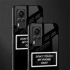 don't touch my phone black glass case for vivo x60 pro image-2