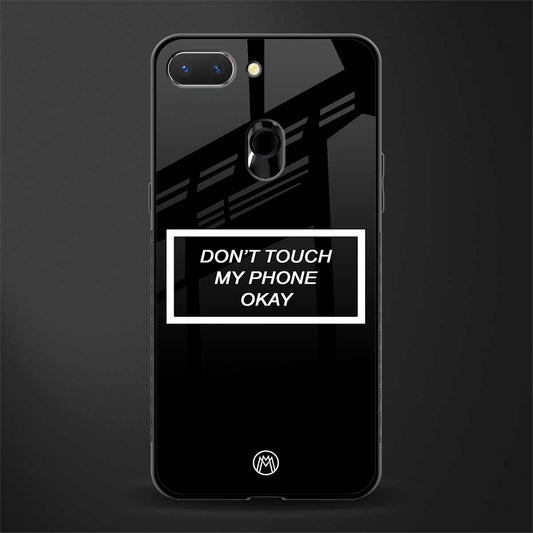 don't touch my phone black glass case for oppo a5 image