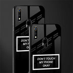don't touch my phone black glass case for realme 3 pro image-2