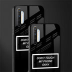 don't touch my phone black glass case for realme xt image-2