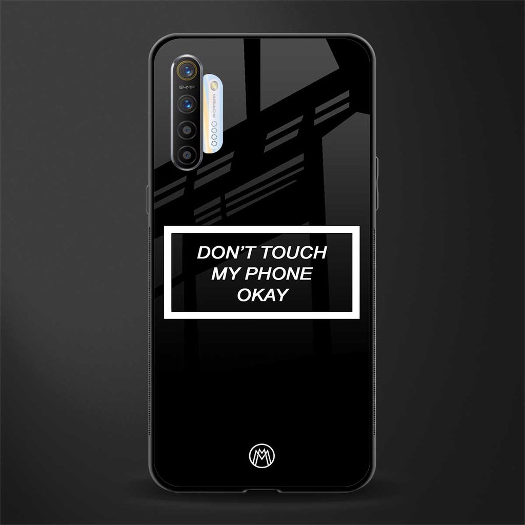 don't touch my phone black glass case for realme xt image