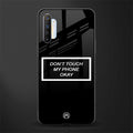 don't touch my phone black glass case for realme xt image