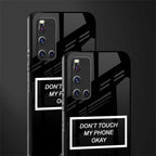 don't touch my phone black glass case for vivo v19 image-2