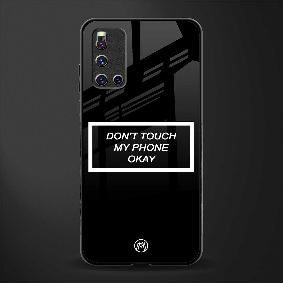 don't touch my phone black glass case for vivo v19 image
