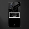 don't touch my phone black glass case for vivo v21 5g image