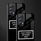 don't touch my phone black glass case for oppo f19 image-2