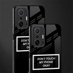 don't touch my phone black glass case for mi 11t pro 5g image-2