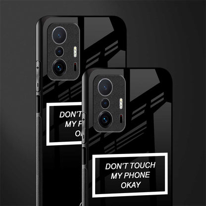 don't touch my phone black glass case for mi 11t pro 5g image-2