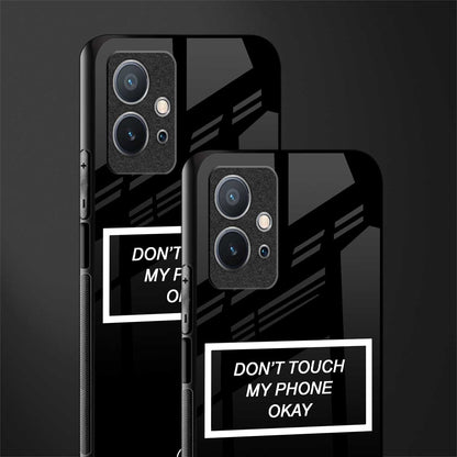 don't touch my phone black glass case for vivo y75 5g image-2