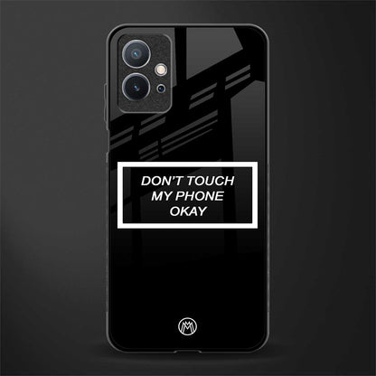 don't touch my phone black glass case for vivo y75 5g image