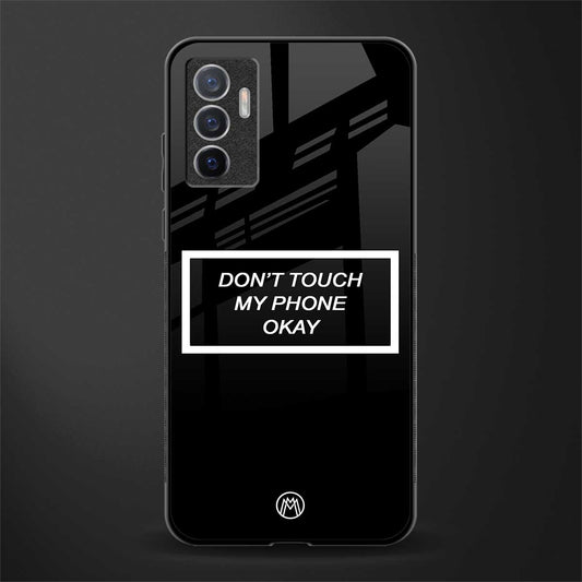 don't touch my phone black glass case for vivo v23e image