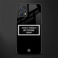 don't touch my phone black glass case for realme 9 pro plus 5g image