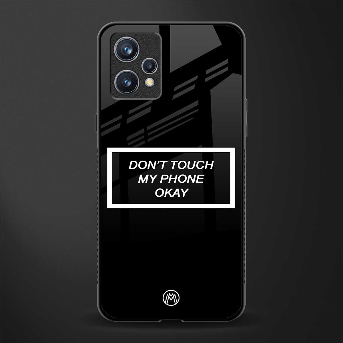 don't touch my phone black glass case for realme 9 4g image