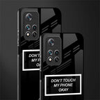 don't touch my phone black glass case for poco m4 pro 5g image-2