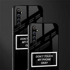 don't touch my phone black glass case for realme x50 pro image-2