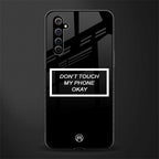 don't touch my phone black glass case for realme x50 pro image