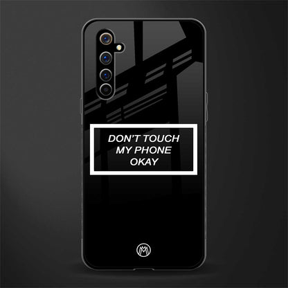 don't touch my phone black glass case for realme x50 pro image