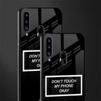 don't touch my phone black glass case for samsung galaxy a20s image-2