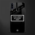 don't touch my phone black glass case for samsung galaxy a20s image