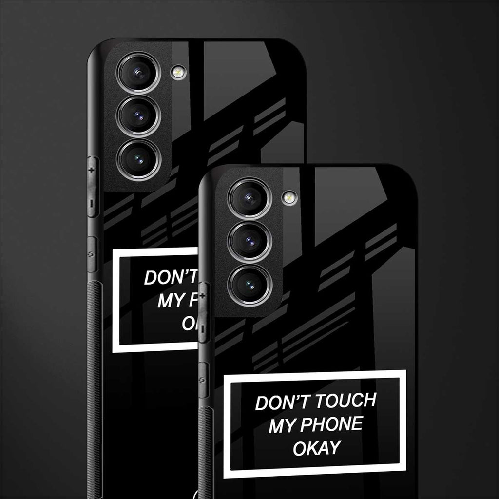don't touch my phone black glass case for samsung galaxy s21 fe 5g image-2