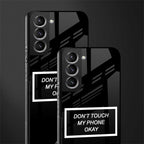 don't touch my phone black glass case for samsung galaxy s21 image-2