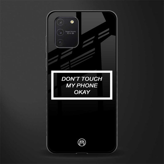 don't touch my phone black glass case for samsung galaxy a91 image