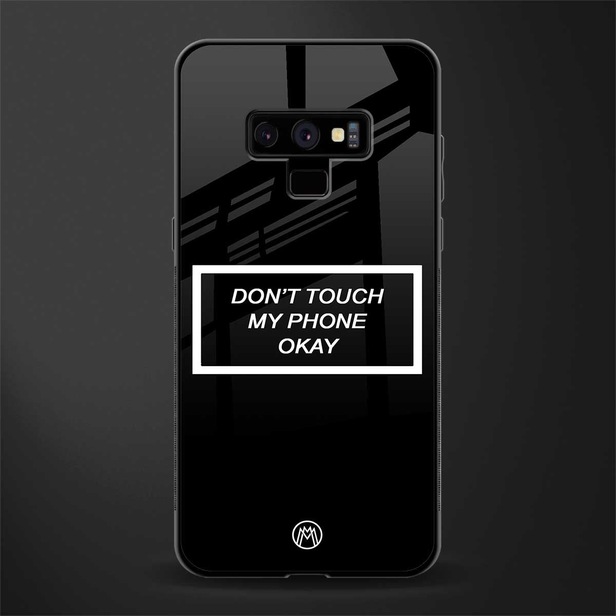 don't touch my phone black glass case for samsung galaxy note 9 image